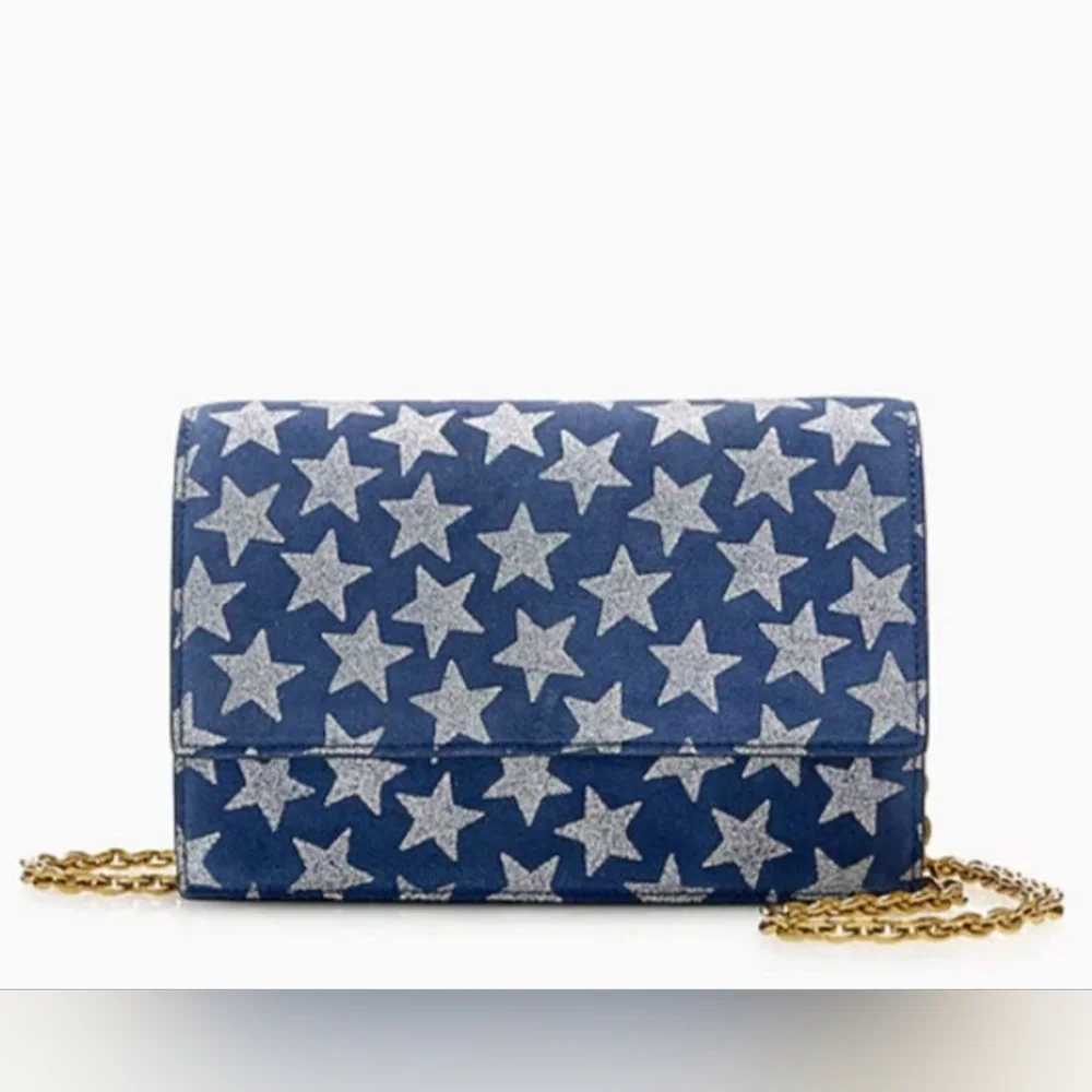 Jcrew Harrison Clutch Convertible Crossbody Bag Stars Italy